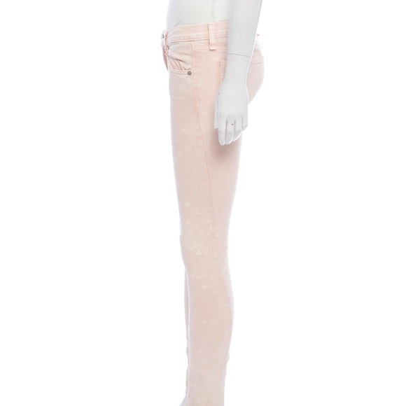 Rag & Bone Pink Acid Wash Mid-Rise Jeans XS US25 - Picture 2 of 3